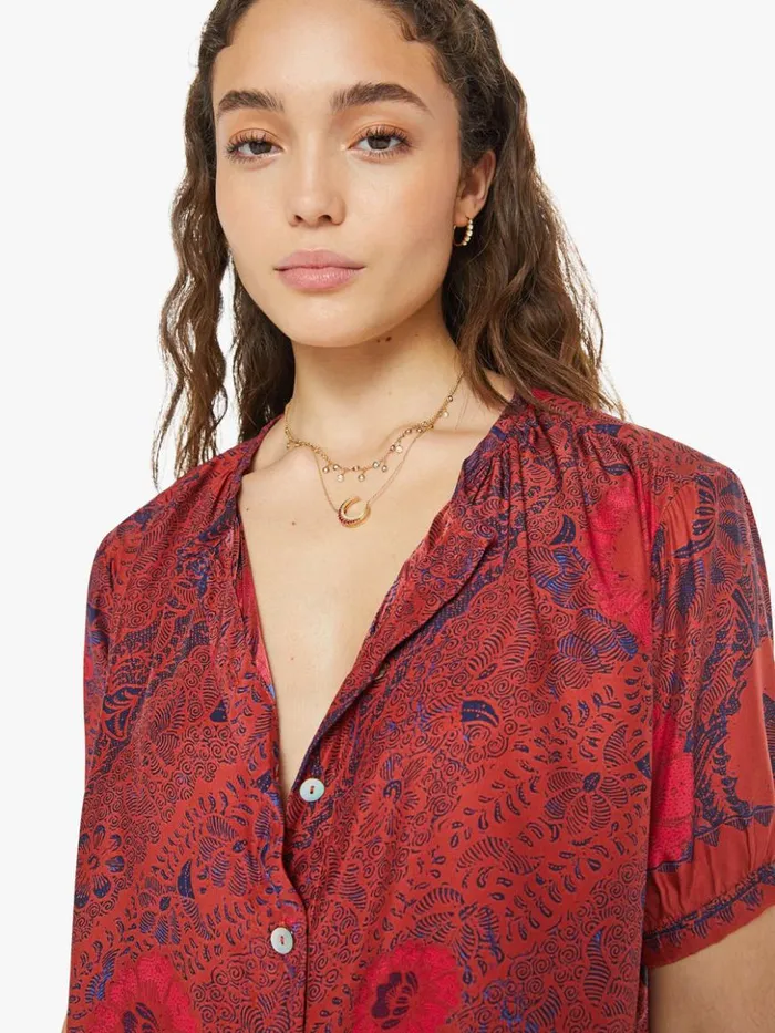 Mother Denim Violet Top Peacock Currant 8211 Women