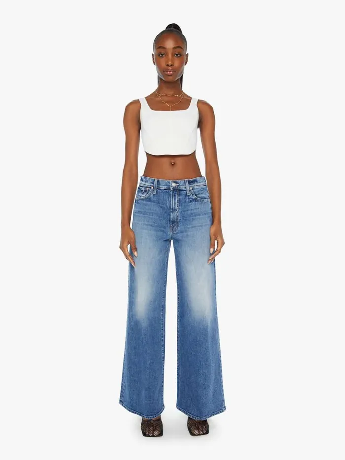Mother Denim Wide Leg The Ditcher Roller Zip Skimp Wash Music Is The Medium 8211 Women Mother Denim Wide Leg The Ditcher Roller Zip Skimp Wash Music Is The Medium 8211 Women