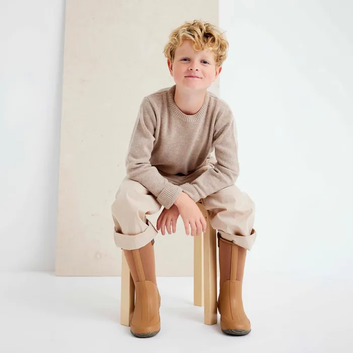 neo thermo camel Brown KIDS Rubber boots bisgaardshoes