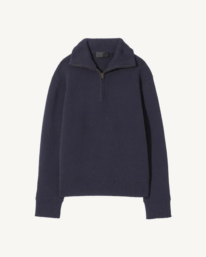 Nili Lotan AXEL SWEATER Dark Navy Men Sweaters