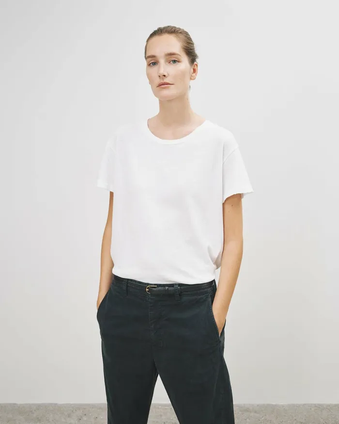 Nili Lotan BRADY TEE Washed Black Women Tops