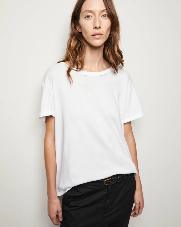 Nili Lotan BRADY TEE Washed Black Women Tops