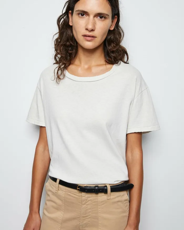 Nili Lotan BRADY TEE Washed Black Women Tops