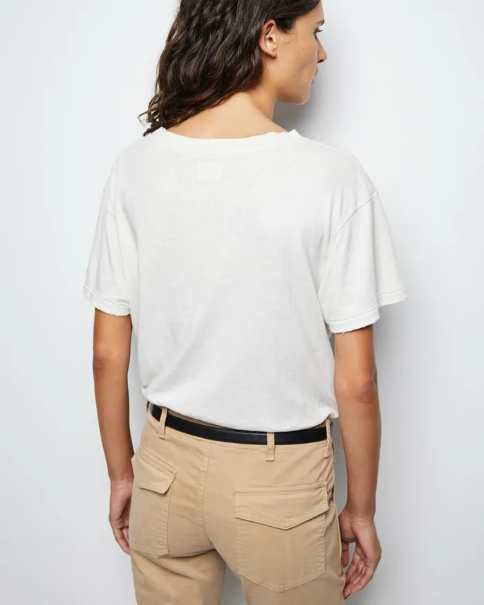 Nili Lotan BRADY TEE Washed Black Women Tops