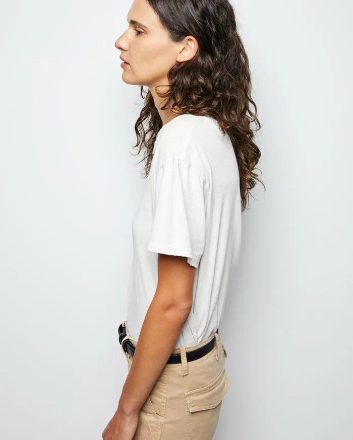 Nili Lotan BRADY TEE Washed Black Women Tops