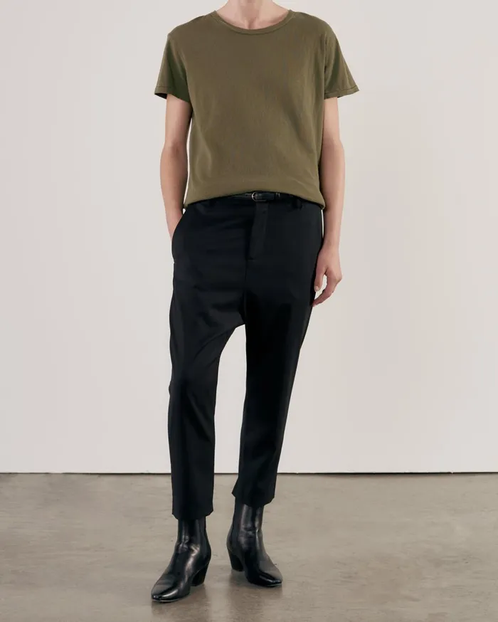 Nili Lotan BRADY TEE Washed Black Women Tops