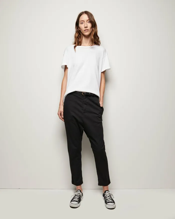 Nili Lotan BRADY TEE Washed Black Women Tops