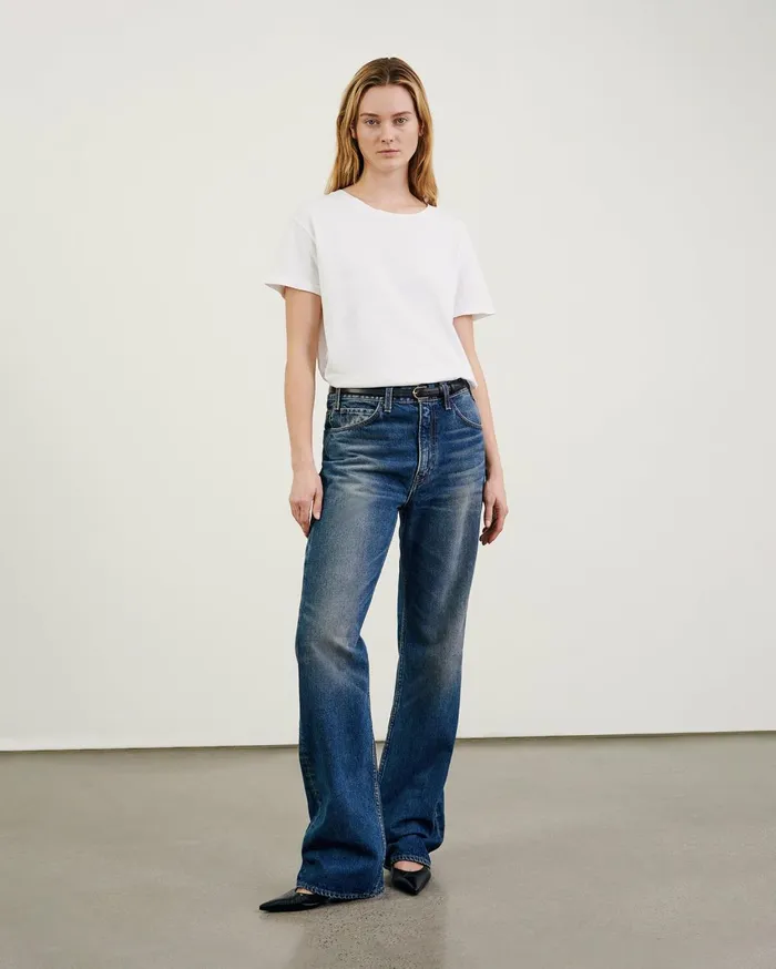 Nili Lotan BRADY TEE Washed Black Women Tops