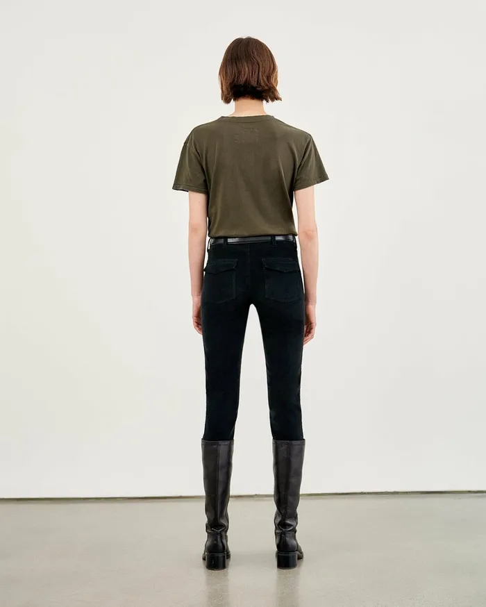 Nili Lotan BRADY TEE Washed Black Women Tops