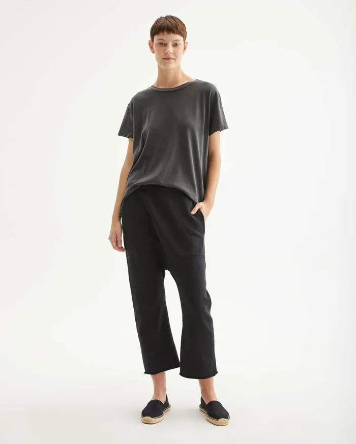 Nili Lotan BRADY TEE Washed Black Women Tops