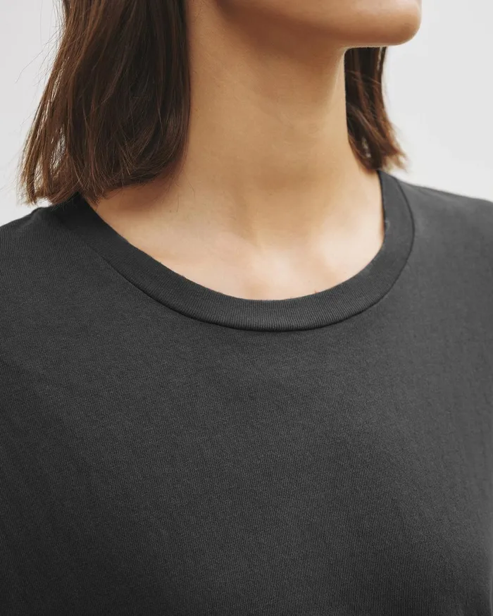 Nili Lotan BRADY TEE Washed Black Women Tops