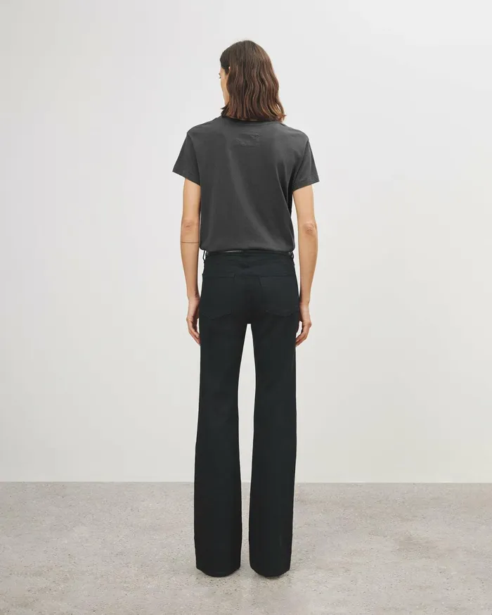 Nili Lotan BRADY TEE Washed Black Women Tops