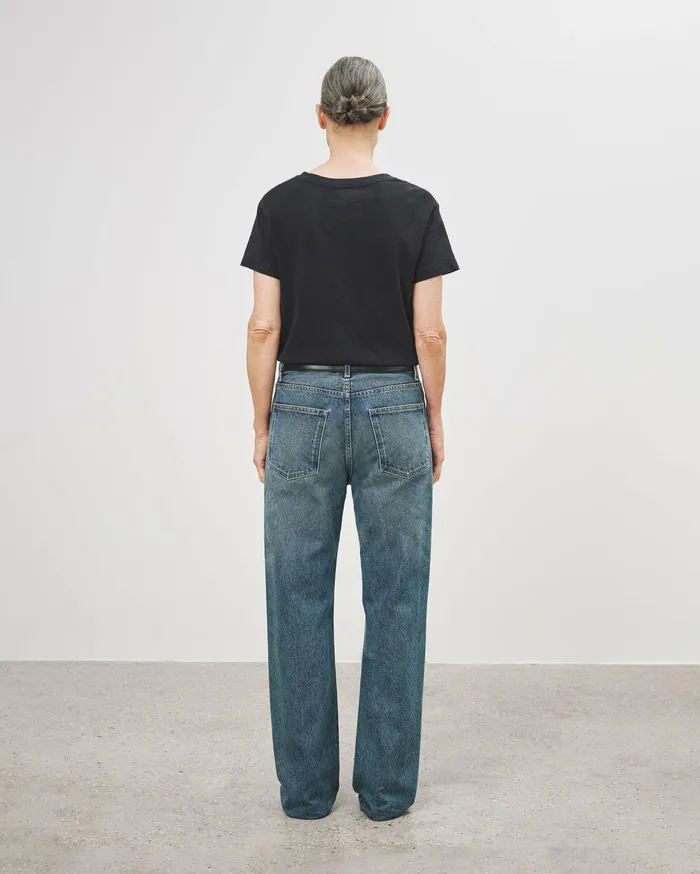 Nili Lotan BRADY TEE Washed Black Women Tops