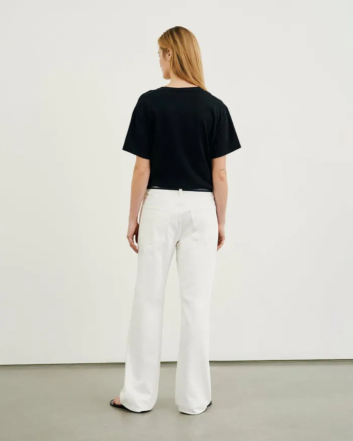 Nili Lotan BRADY TEE Washed Black Women Tops