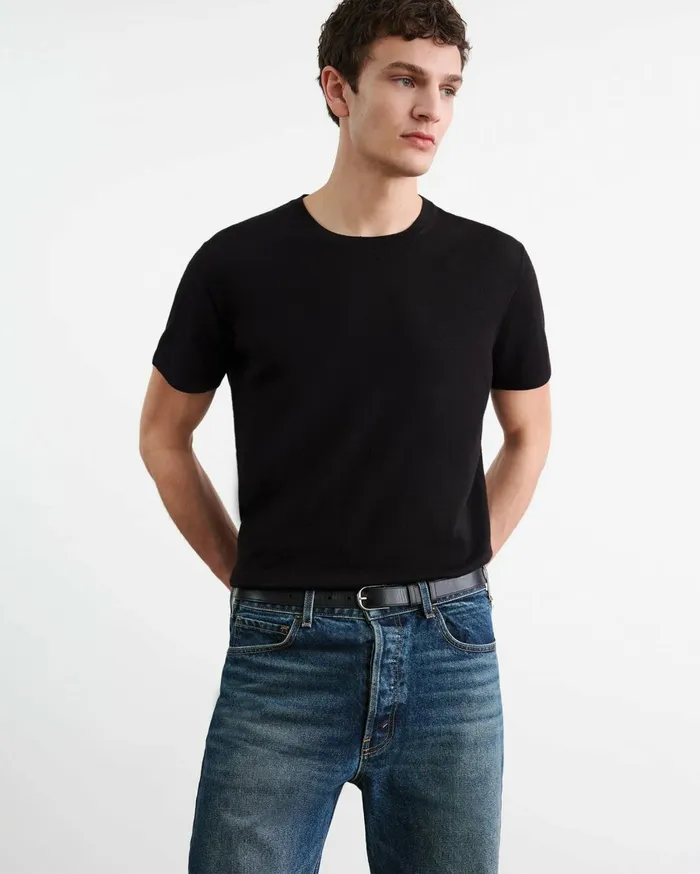 Nili Lotan DRAVEN SWEATER Black Men Sweaters