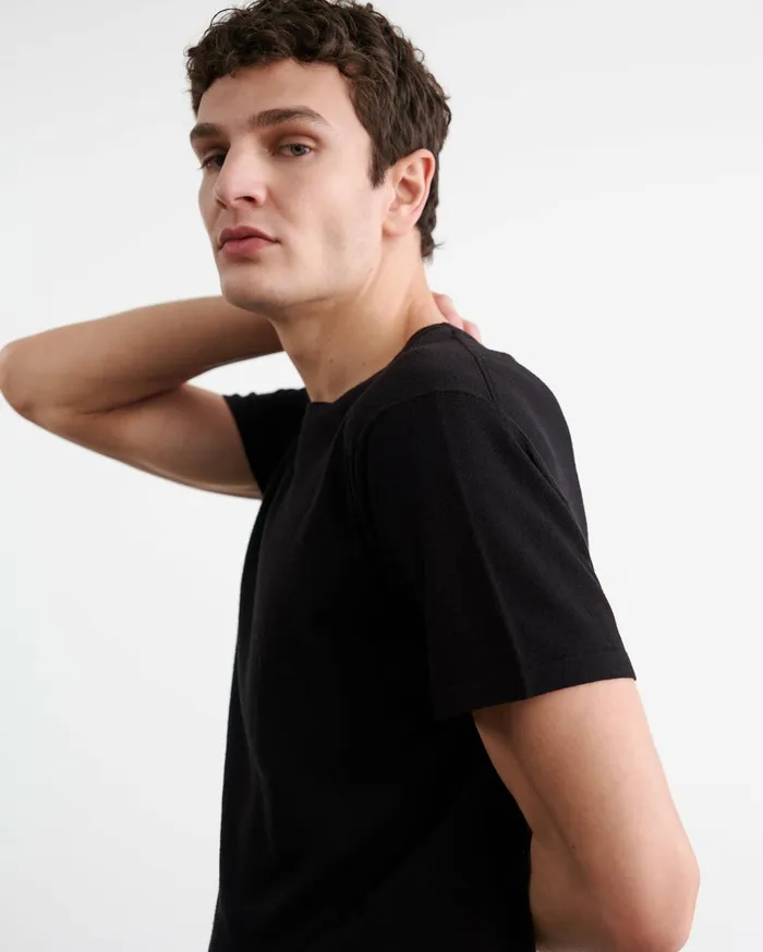 Nili Lotan DRAVEN SWEATER Black Men Sweaters