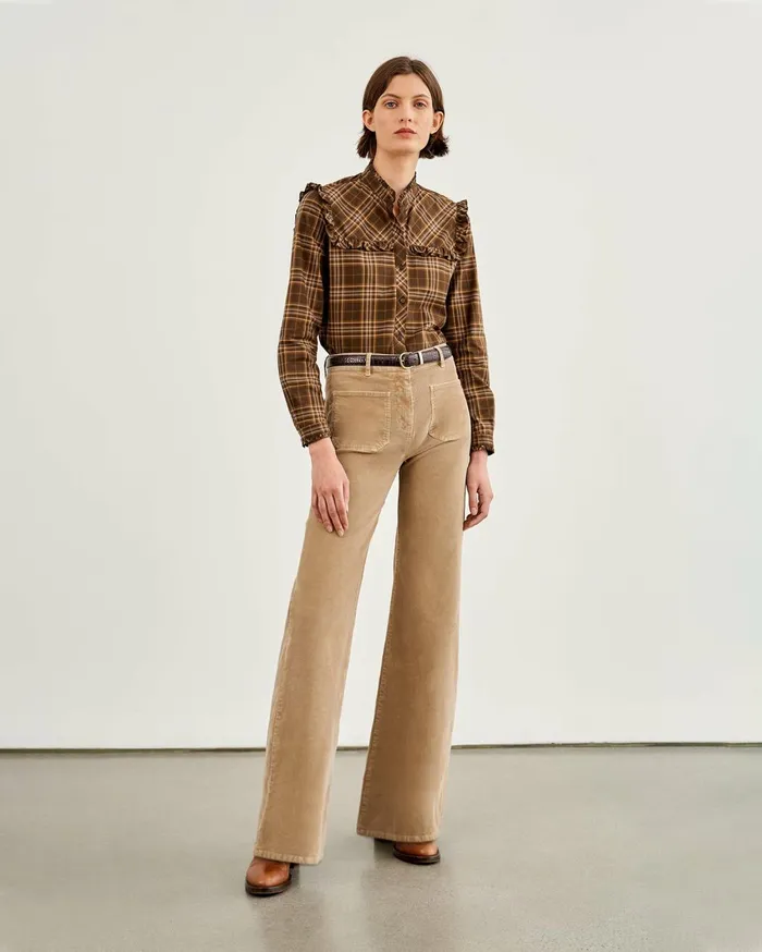 Nili Lotan FLORENCE PANT Ecru Women Pants and Shorts