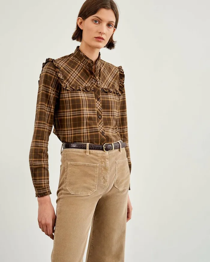 Nili Lotan FLORENCE PANT Ecru Women Pants and Shorts