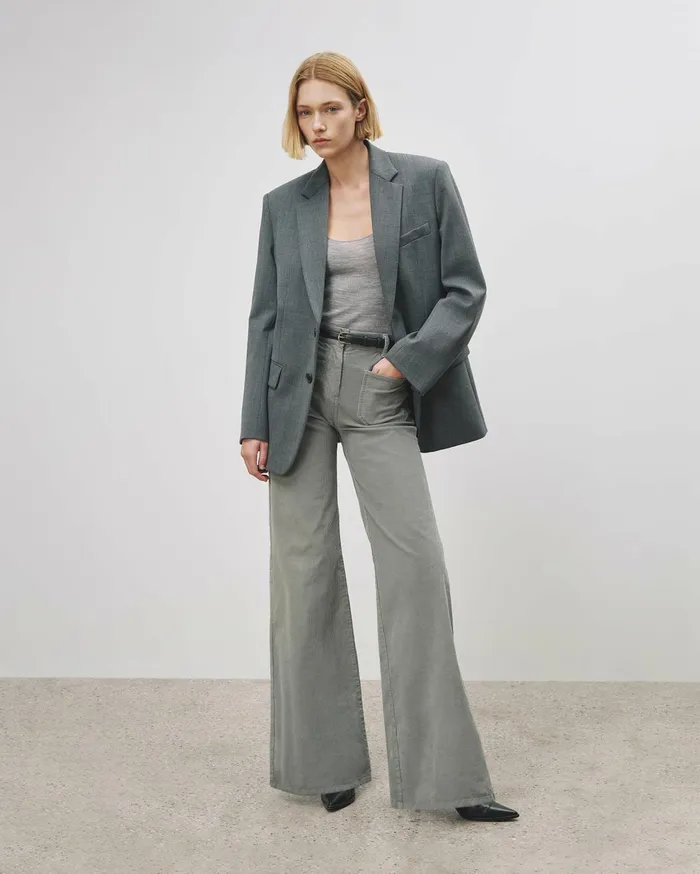 Nili Lotan FLORENCE PANT Ecru Women Pants and Shorts