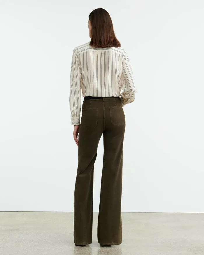 Nili Lotan FLORENCE PANT Ecru Women Pants and Shorts