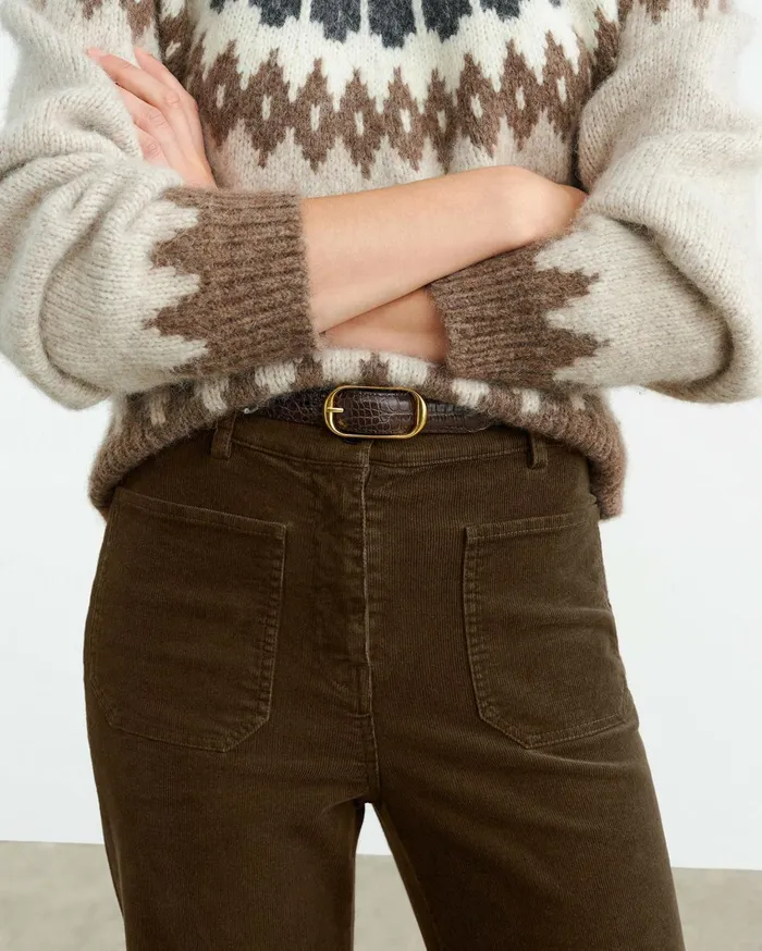 Nili Lotan FLORENCE PANT Ecru Women Pants and Shorts