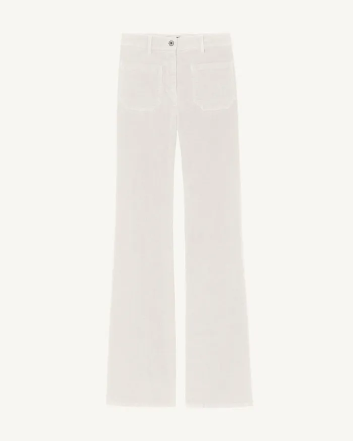 Nili Lotan FLORENCE PANT Ecru Women Pants and Shorts