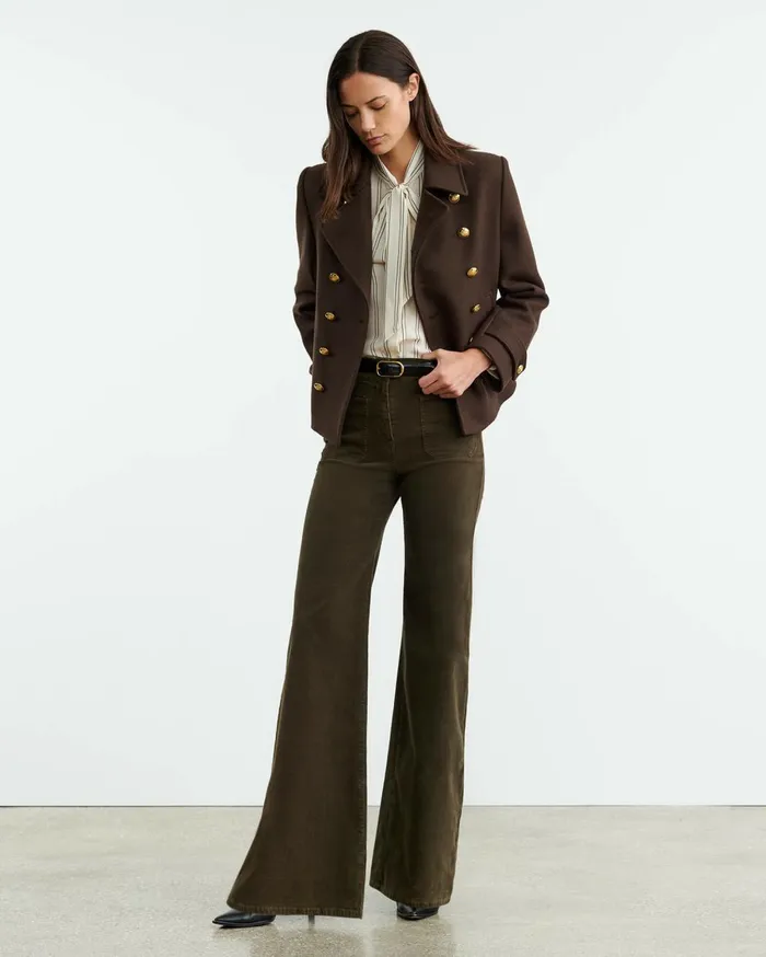 Nili Lotan FLORENCE PANT Ecru Women Pants and Shorts