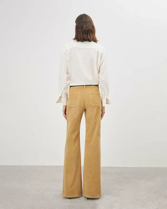 Nili Lotan FLORENCE PANT Ecru Women Pants and Shorts