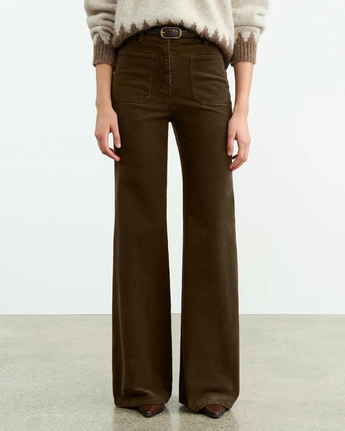 Nili Lotan FLORENCE PANT Ecru Women Pants and Shorts
