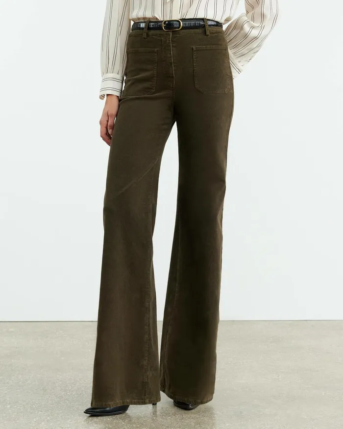 Nili Lotan FLORENCE PANT Ecru Women Pants and Shorts