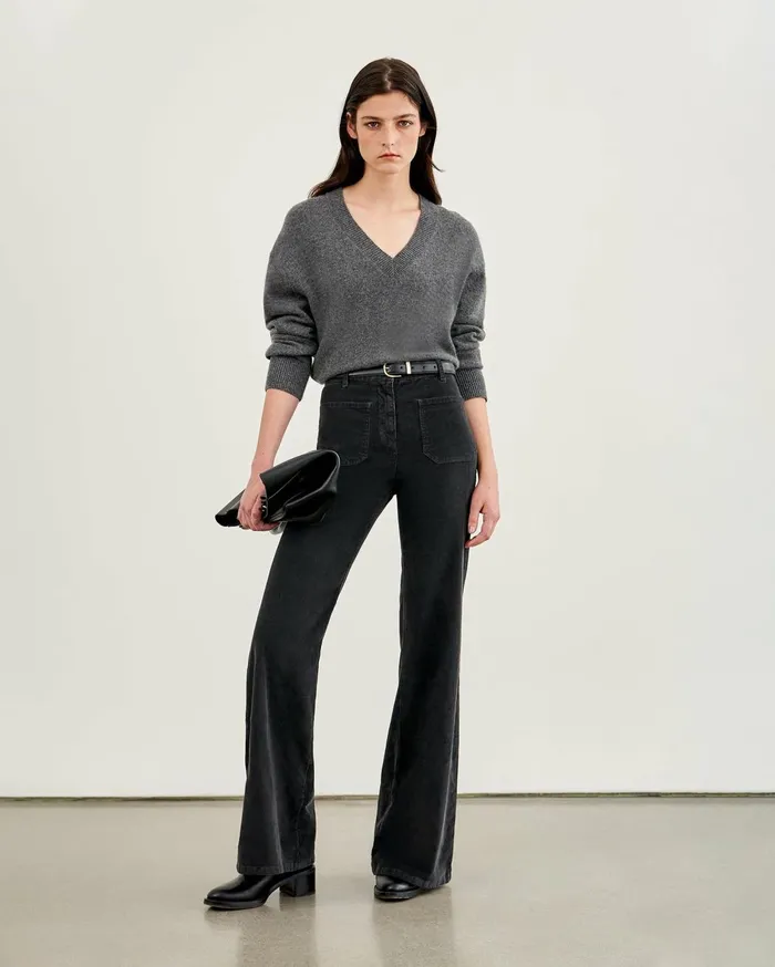 Nili Lotan FLORENCE PANT Ecru Women Pants and Shorts