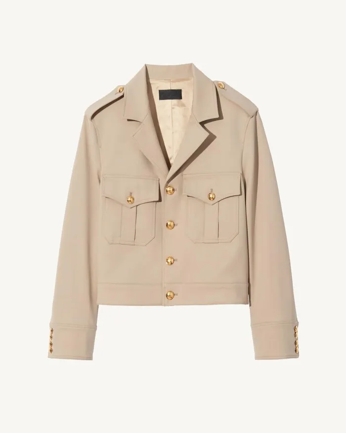 Nili Lotan LISE JACKET Roosevelt Khaki Women Jackets and Blazers