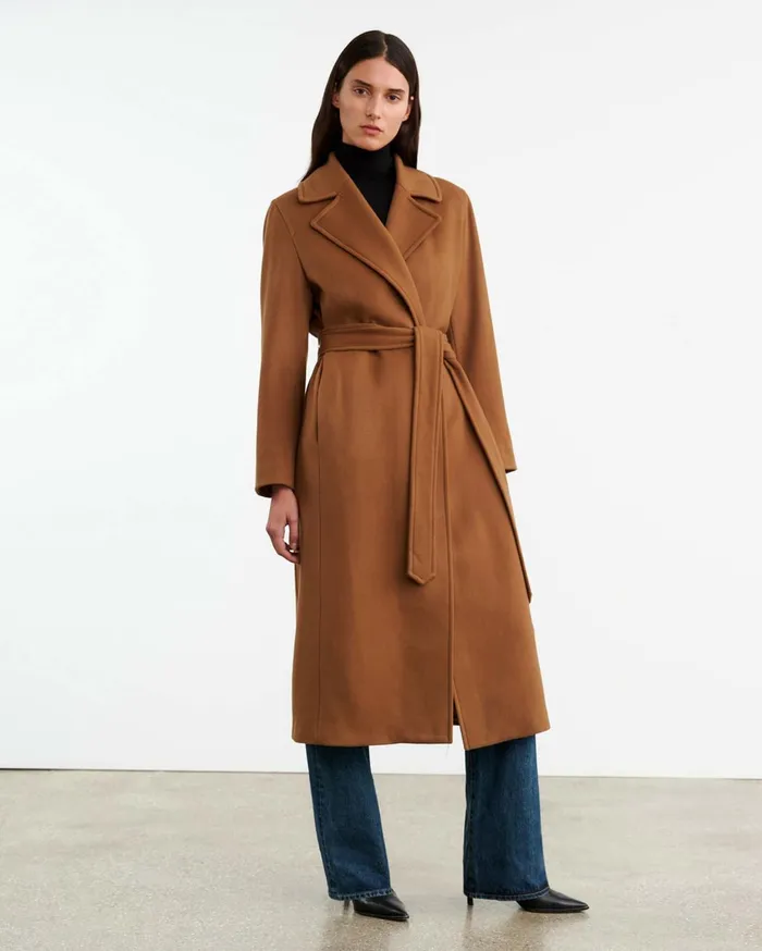 Nili Lotan LORELLE COAT Cognac Women Coats and Outerwear