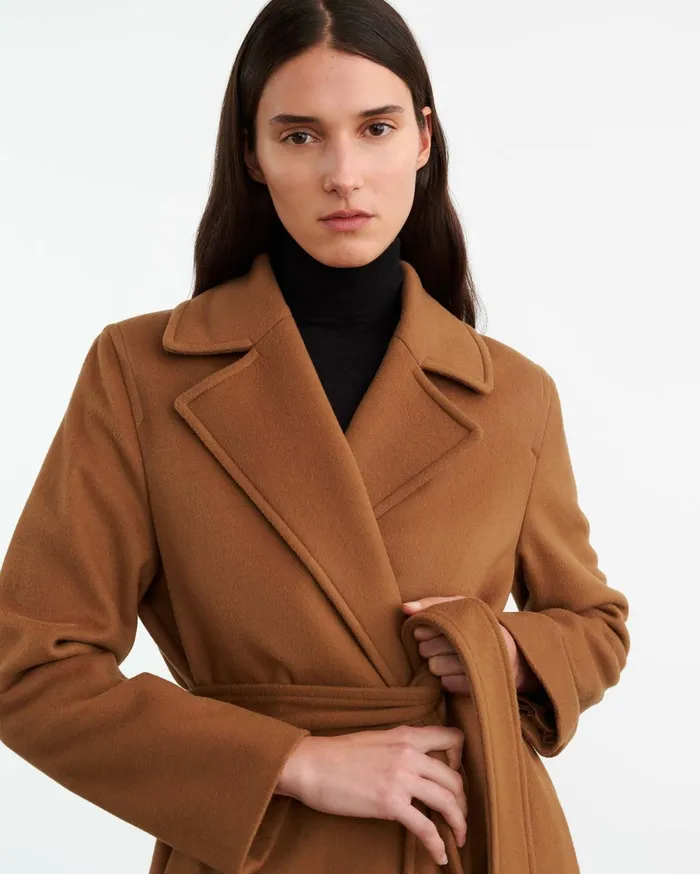 Nili Lotan LORELLE COAT Cognac Women Coats and Outerwear