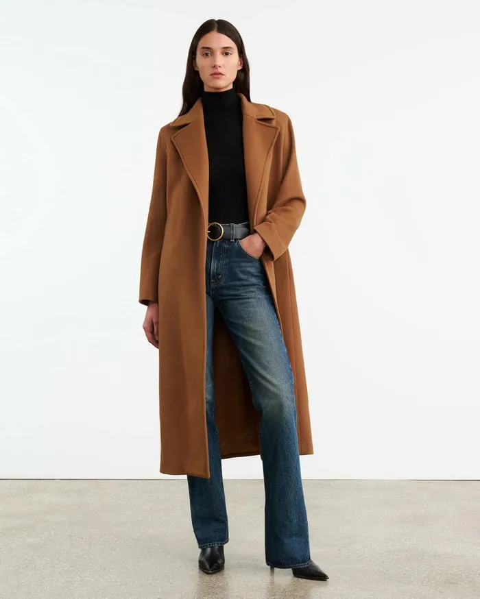 Nili Lotan LORELLE COAT Cognac Women Coats and Outerwear