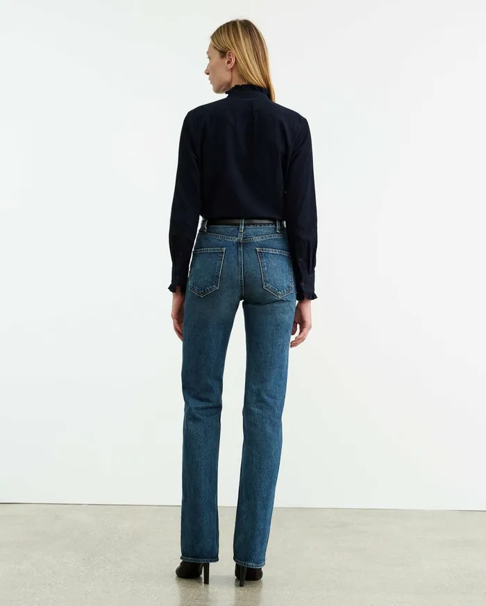 Nili Lotan LYDIA SHIRT Dark Navy Women Tops