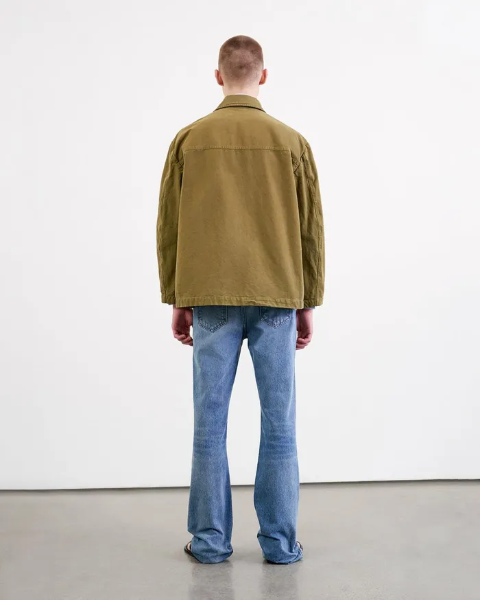 Nili Lotan RONNOC JACKET Olive Green Men Jackets and Coats