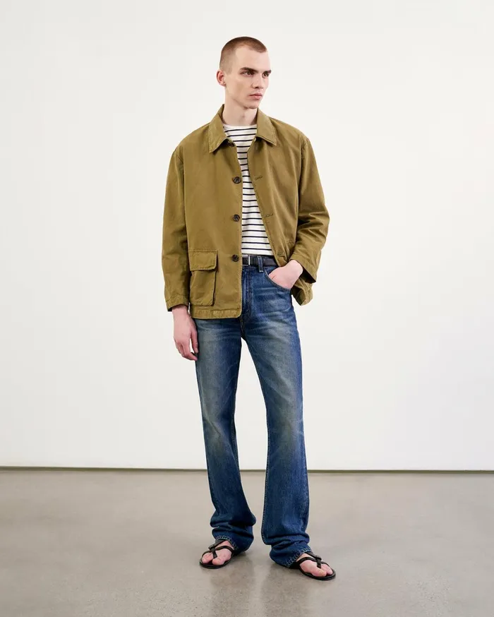 Nili Lotan RONNOC JACKET Olive Green Men Jackets and Coats