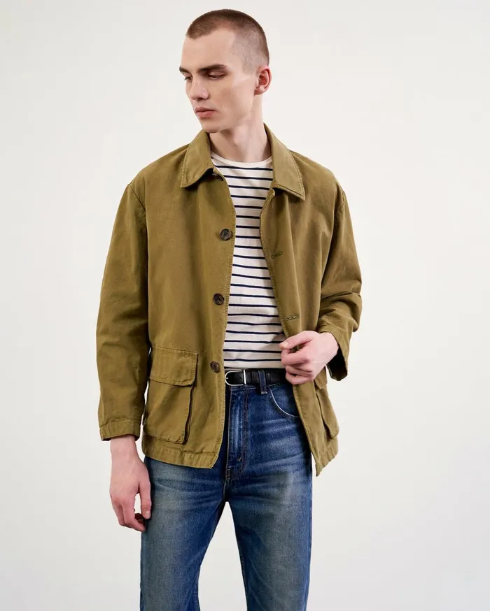 Nili Lotan RONNOC JACKET Olive Green Men Jackets and Coats