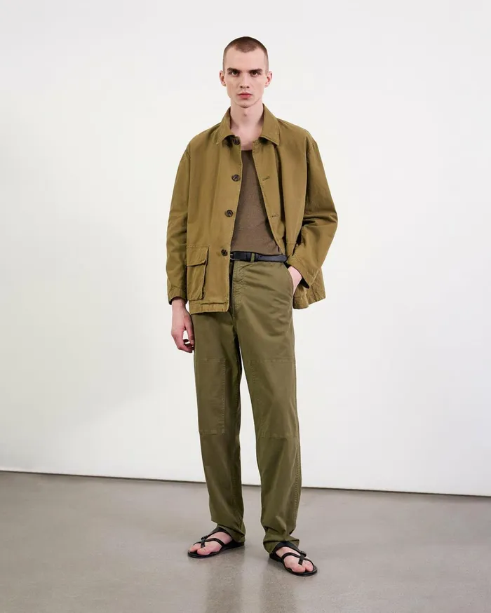 Nili Lotan RONNOC JACKET Olive Green Men Jackets and Coats