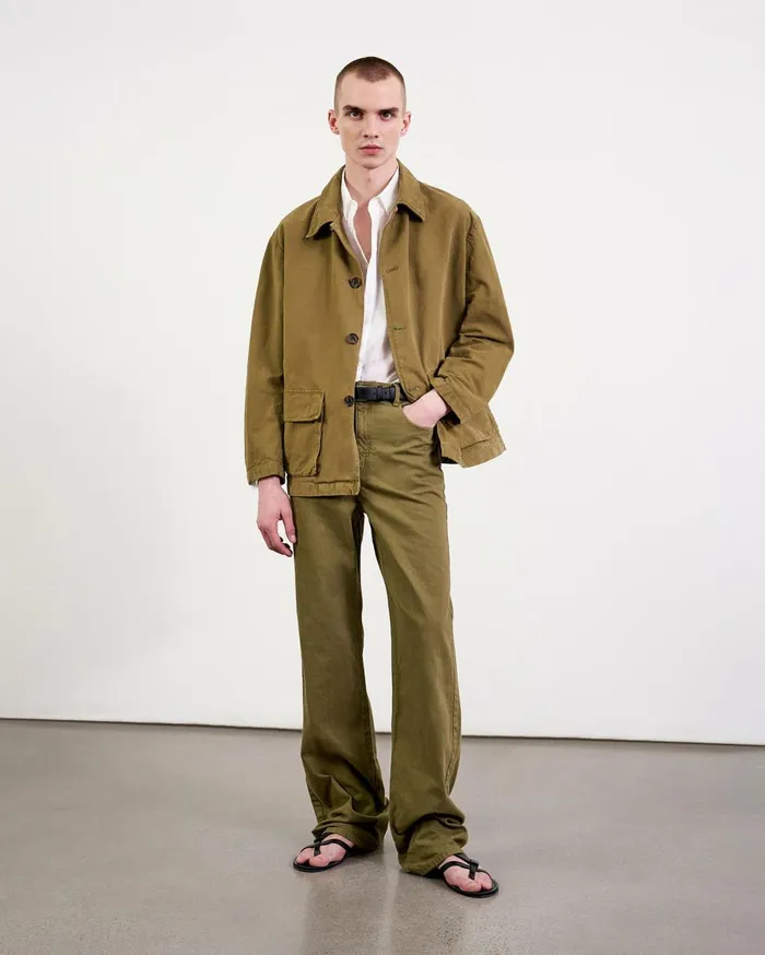 Nili Lotan RONNOC JACKET Olive Green Men Jackets and Coats