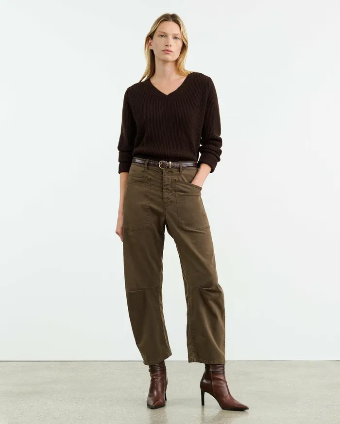 Nili Lotan SHON PANT Wood Women Pants and Shorts