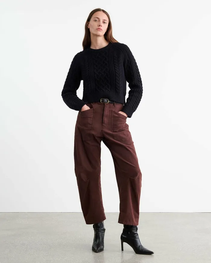 Nili Lotan SHON PANT Wood Women Pants and Shorts