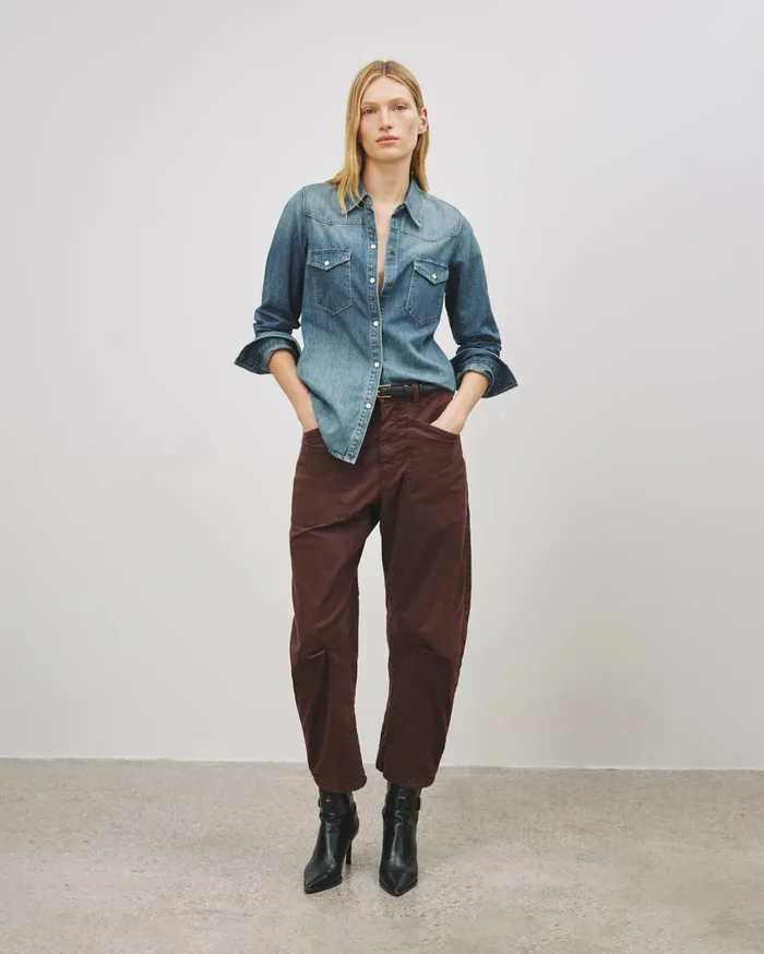 Nili Lotan SHON PANT Wood Women Pants and Shorts