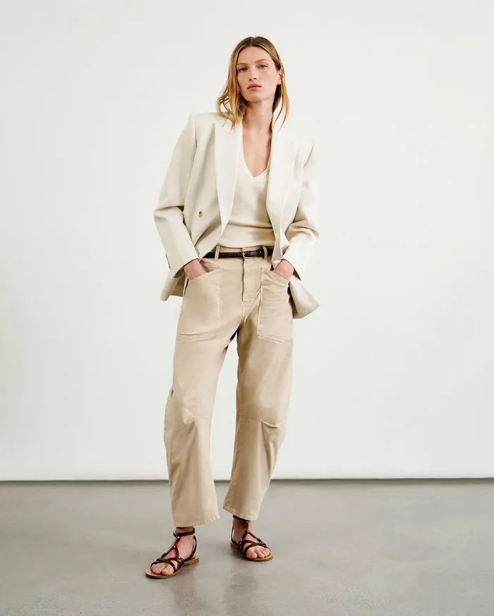 Nili Lotan SHON PANT Wood Women Pants and Shorts