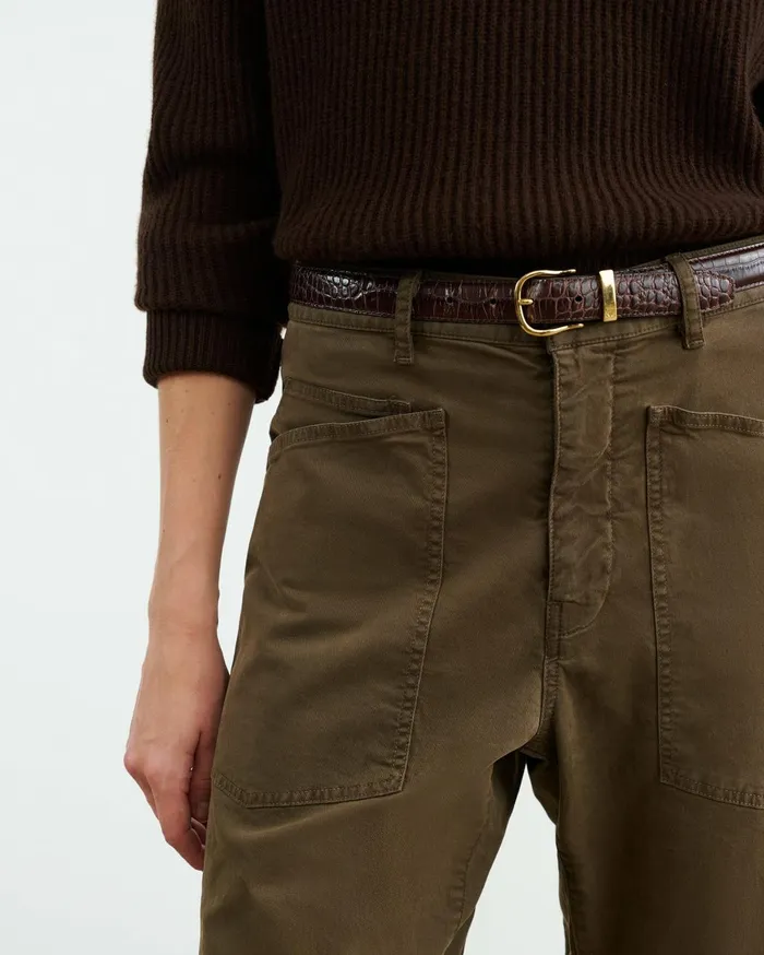Nili Lotan SHON PANT Wood Women Pants and Shorts