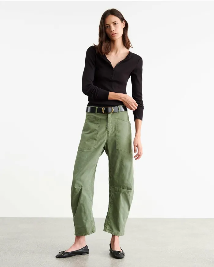 Nili Lotan SHON PANT Wood Women Pants and Shorts