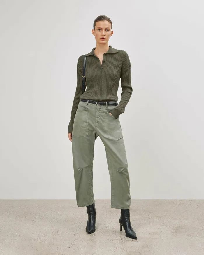 Nili Lotan SHON PANT Wood Women Pants and Shorts