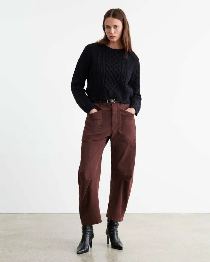 Nili Lotan SHON PANT Wood Women Pants and Shorts