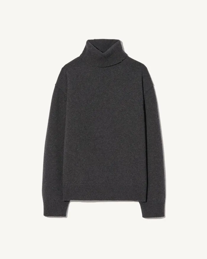Nili Lotan VINTON SWEATER Dark Charcoal Melange Men Sweaters